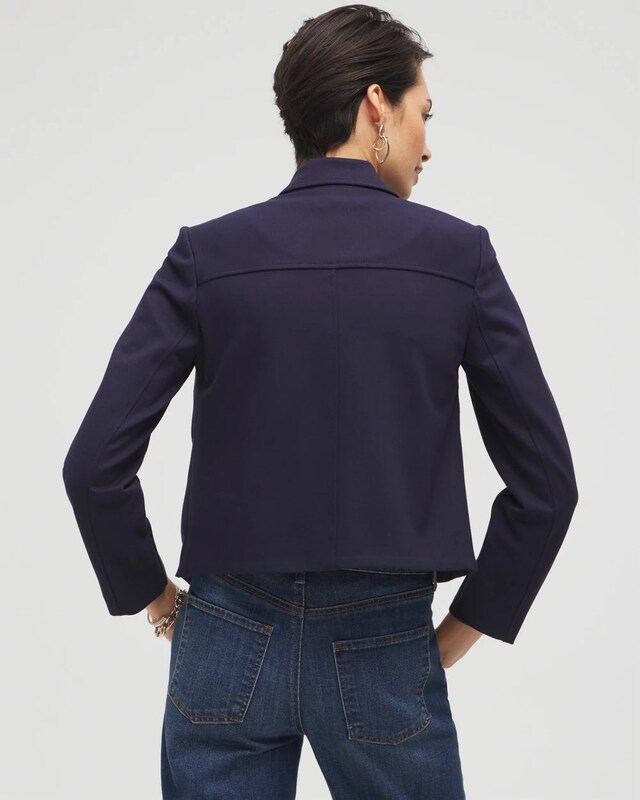 Ponte Cropped Jacket - image 3